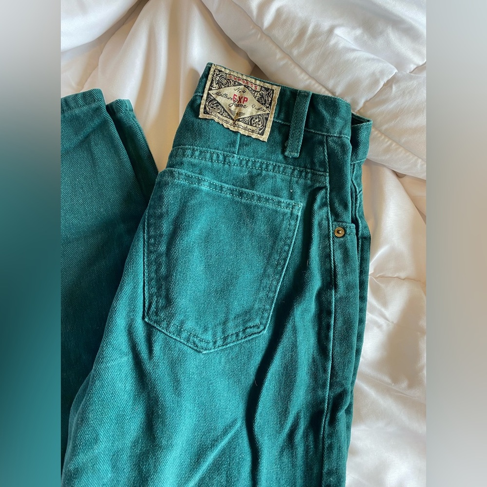 vintage green corduroy jeans